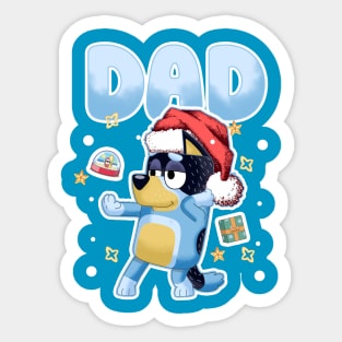 DAD AND HIS CHRISTMAS GIFT Sticker